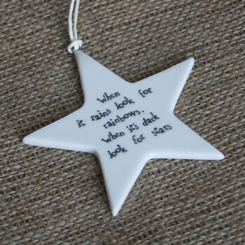 Porcelain Star When It Rains Keepsake Gift, 4 of 4