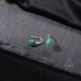 Genuine Malachite Pear Cut Drop Hook Earrings, thumbnail 3 of 10