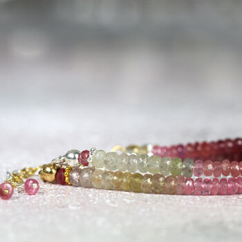 Pink And Green Sapphire Bracelet, 12 of 12