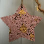 Scalloped Star Seedpaper Christmas Tree Decorations, thumbnail 2 of 7