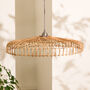 Rattan Wicker Flush Easy Fit Ceiling Shade, thumbnail 1 of 4