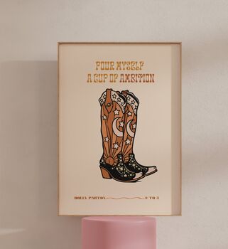 Dolly Inspired Cowgirl Print, 2 of 3