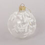 G Decor Glass Baubles With Glittery Plant Designs, thumbnail 2 of 3