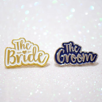 The Bride Wedding / Hen Party Enamel Lapel Pin Badge, 5 of 7