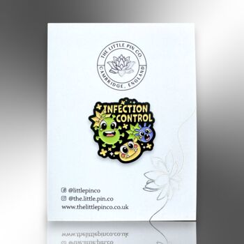 Bacteria Virus Infection Control Enamel Pin Badge, Gift For Doctors, Nurses, Medical Staff, Scientists, Paediatricians, Surgeons, 4 of 8