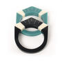 Turquoise Resin Art Deco Statement Bracelet, thumbnail 3 of 5