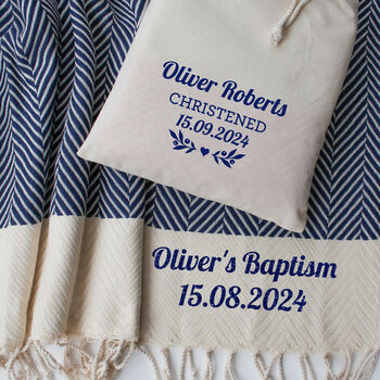 Personalised Soft Cotton Blanket, Baby Gift, 11 of 12