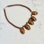 Genuine 1960s Chunky Brown Glitter Bead Necklace, thumbnail 3 of 6