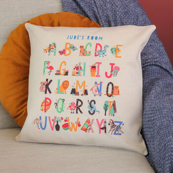 Personalised Alphabet Cushion For Kids Room Or Nursery, 4 of 4