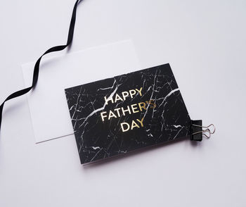 Black Marble Gold Foil Luxury Father's Day Card, 5 of 5