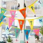 Colourful Happy Birthday Fabric Bunting, thumbnail 1 of 4