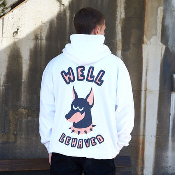 Well Behaved Men's Dog Slogan Hoodie, 3 of 6