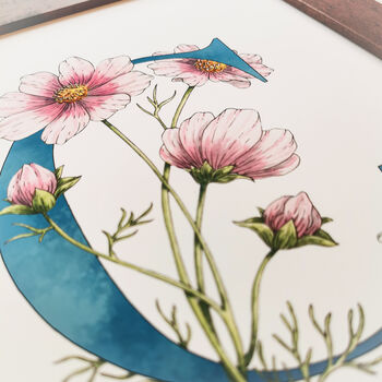C Is For Cosmos Initial Print, Personalised, 5 of 9