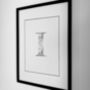 'Letter I' Linear Illustration Print, thumbnail 5 of 7