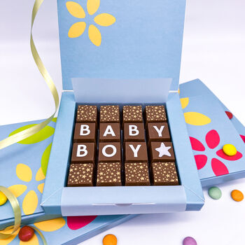 Personalised New Baby Boy Message Chocolates, 2 of 8