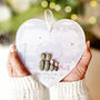 Personalised ‘Love At Christmas’ Christmas Family Pebble Heart Hanging Decoration, thumbnail 6 of 7