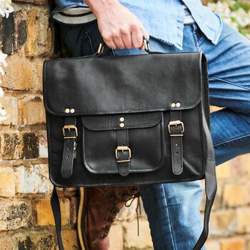 Vintage Style Leather Satchel, 8 of 12