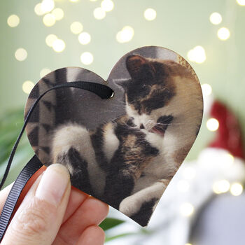 Pet Photo Wooden Christmas Tree Decoration, 3 of 8