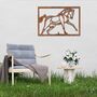 Rusted Metal Horse In Frame Horse Wall Art, thumbnail 7 of 10