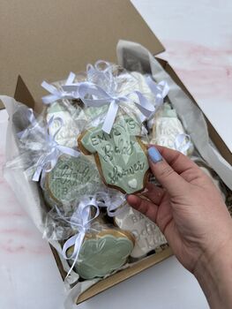 Sage Baby Shower Biscuit Favours, 4 of 4