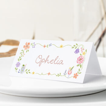 Whimsical Wildflower Wedding Place Cards, 5 of 6