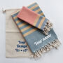 Personalised Cotton Towel Set, Sustainable Gift, thumbnail 2 of 12