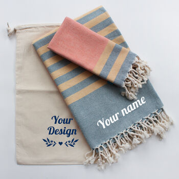 Personalised Cotton Towel Set, Sustainable Gift, 2 of 12