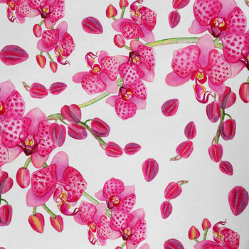 Orchid Flower Wrapping Paper, 3 of 3