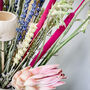 Dried Protea And Pink Typha Bouquet 'flamingo', thumbnail 6 of 9