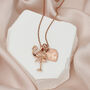 Personalised 18ct Rose Gold Plated Flamingo Necklace, thumbnail 1 of 7