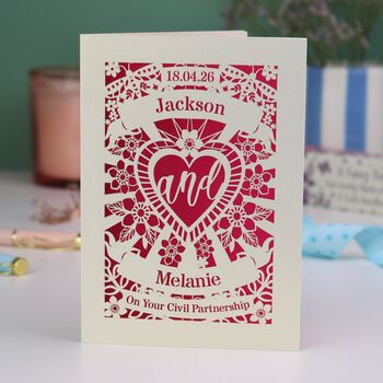Personalised Civil Partnership Card, 8 of 9