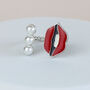 Pop Art Lips Adjustable Ring, thumbnail 1 of 4