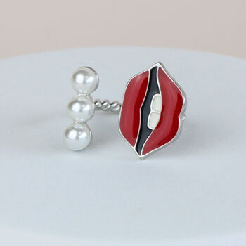 Pop Art Lips Adjustable Ring, 3 of 4
