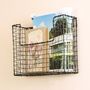 Set Of Three Wall Mounted Black Wire Storage Baskets, thumbnail 4 of 6
