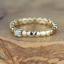 Pebble Solid Gold Diamond Engagement Ring, thumbnail 3 of 10