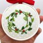 Christmas Wreath Embroidery Kit, thumbnail 3 of 9