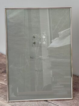 Sixtrees Slim Silver Plated Border Photo Frame, A4, 2 of 3