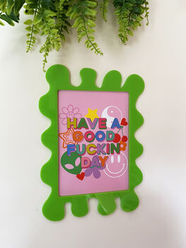Lime Wall Print Blobby Frame Free Print Included, 6 of 6