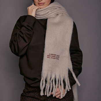 Embroidered Personalised Slogan Scarf, 5 of 7