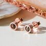 Rose Gold Plated Silver Smoked Quartz Gemstone Necklace, thumbnail 2 of 6