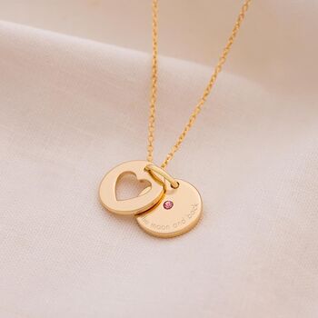 Secret Personalised Heart Birthstone Necklace, 3 of 12