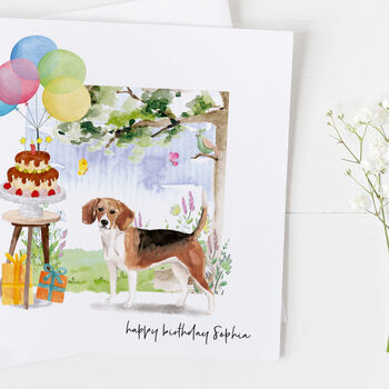 Beagle Dog Birthday Card, Pet Card ..7v20a, 2 of 4