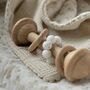 Personalised Round Wooden Baby Rattle, thumbnail 4 of 7