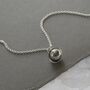 Meteorite And Silver Saturn Necklace, thumbnail 4 of 7