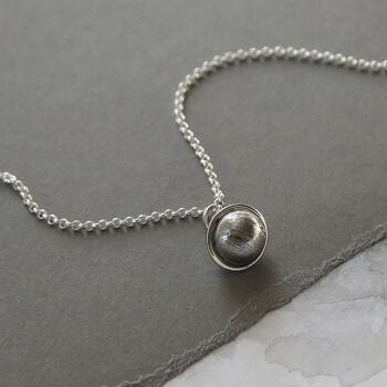 Meteorite And Silver Saturn Necklace, 4 of 7