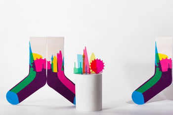 Cotton Socks By Yoni Alter With London Skyline, 4 of 7