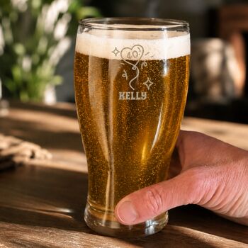 40th Birthday Pint Glass, 5 of 11