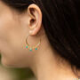 Turquoise Enamel Dotty Earrings, thumbnail 1 of 4