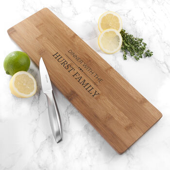 Personalised Family Dinner Bamboo Serving Board, 3 of 5