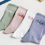 Custom Embroidered Name Yoga Pilates Socks, thumbnail 2 of 8